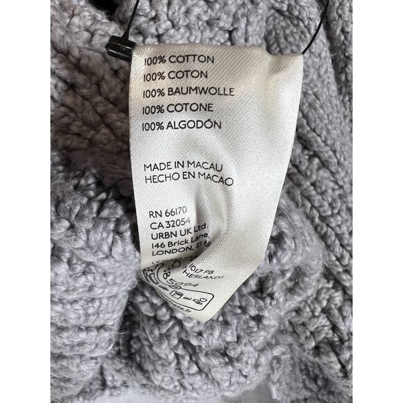 Free People Bonfire Cardi Cardigan Sweater Grey X- Large XL - Picture 7 of 7